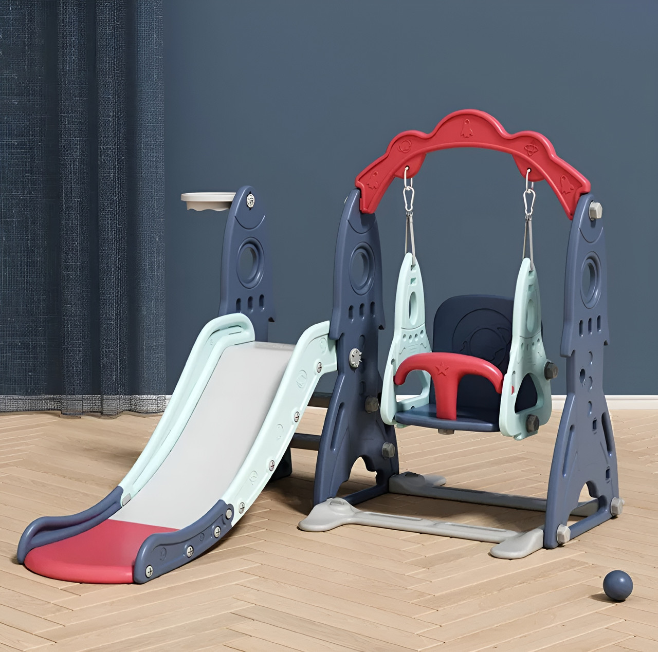 Ігровий комплекс 3в1 Terrio “Space” червоно-синій, фото 1