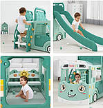 Ігровий комплекс дитячий 3в1 Terrio “Trainy” cалатовий, фото 2