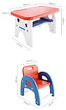 Дитяча парта з стільцем Terrio “Study” жовто-синій, фото 9