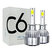 Комплект автомобильных LED ламп C6-H7 2 шт / Светодиодные лампы / Автолампы