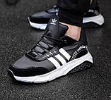 РОЗПРОДЖ Чоловічі кросівки Adidas Black-White р40, фото 3