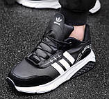 РОЗПРОДЖ Чоловічі кросівки Adidas Black-White р40, фото 4