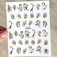 Слайдер 3Д Квіти абстракція ColorF CJ-111 (Чорний)