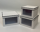 Подарункові коробки UFO W2017 Набір 3 шт Black/White квадр.