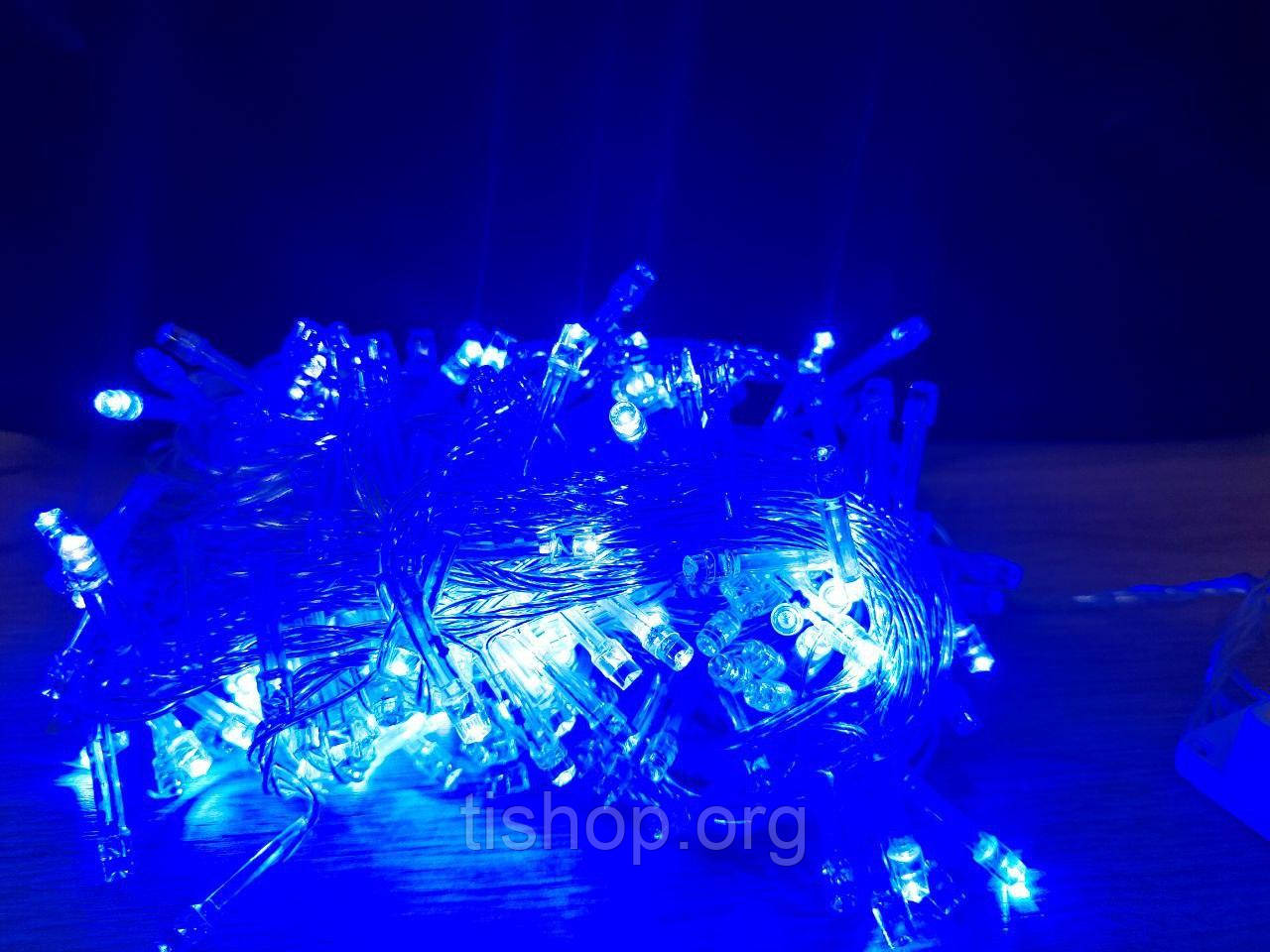 Гирлянда 400 LED, синий (прозрачный провод) - фото 3 - id-p1497210159