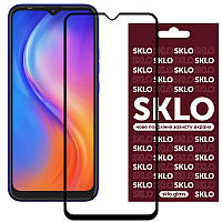 Защитное стекло SKLO 3D (full glue) для TECNO Spark 6 Go BAN