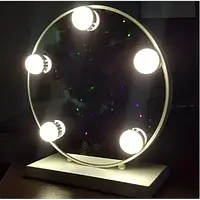 Дзеркало для макіяжу з LED-підсвіткою Led Mirror 5 LED JX-526 Білий BAN