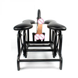 Strong Metal frame telescopic distance sex machine chair sex furniture with one free dildo-Flying Bird 18+