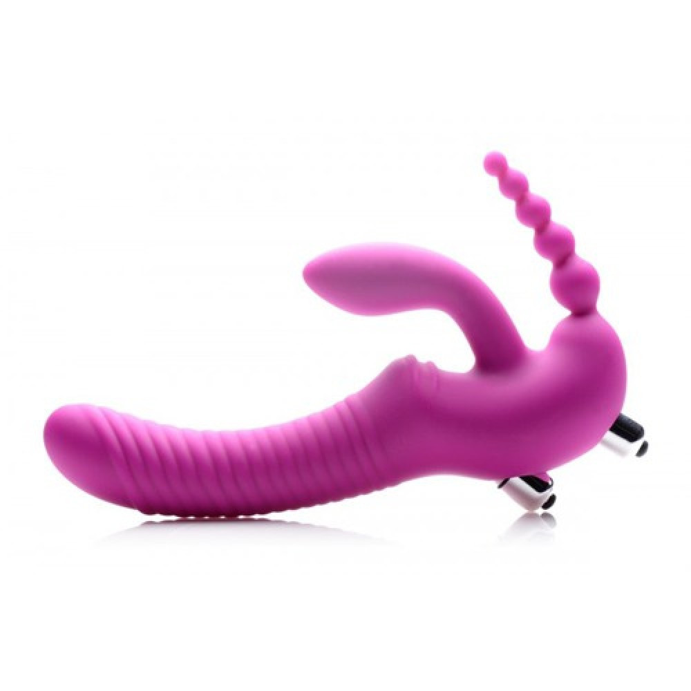 Безремневой Страпон с Вибрацией Тройной, Regal Rider Strap-On Vibrator 18+  — Купить на BIGL.UA ᐉ Удобная Доставка (1963656567)