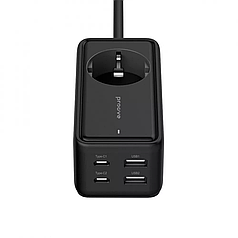 Заряджання Proove PD-03 | 1AC 65W, 2 Type-C + 2USB, 1.5М | Чорний