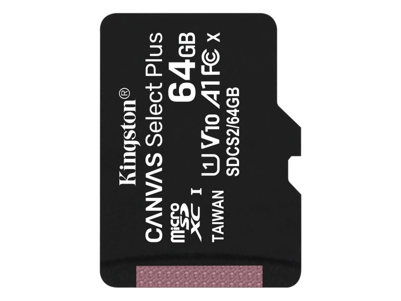 Карта пам'яті Kingston 64GB microSDXC Class 10 Canvas Select Plus no adapter (SDCS2/64GBSP), фото 1
