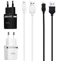 СЗУ Hoco C12 Charger + Cable Lightning 2.4A 2USB BAN