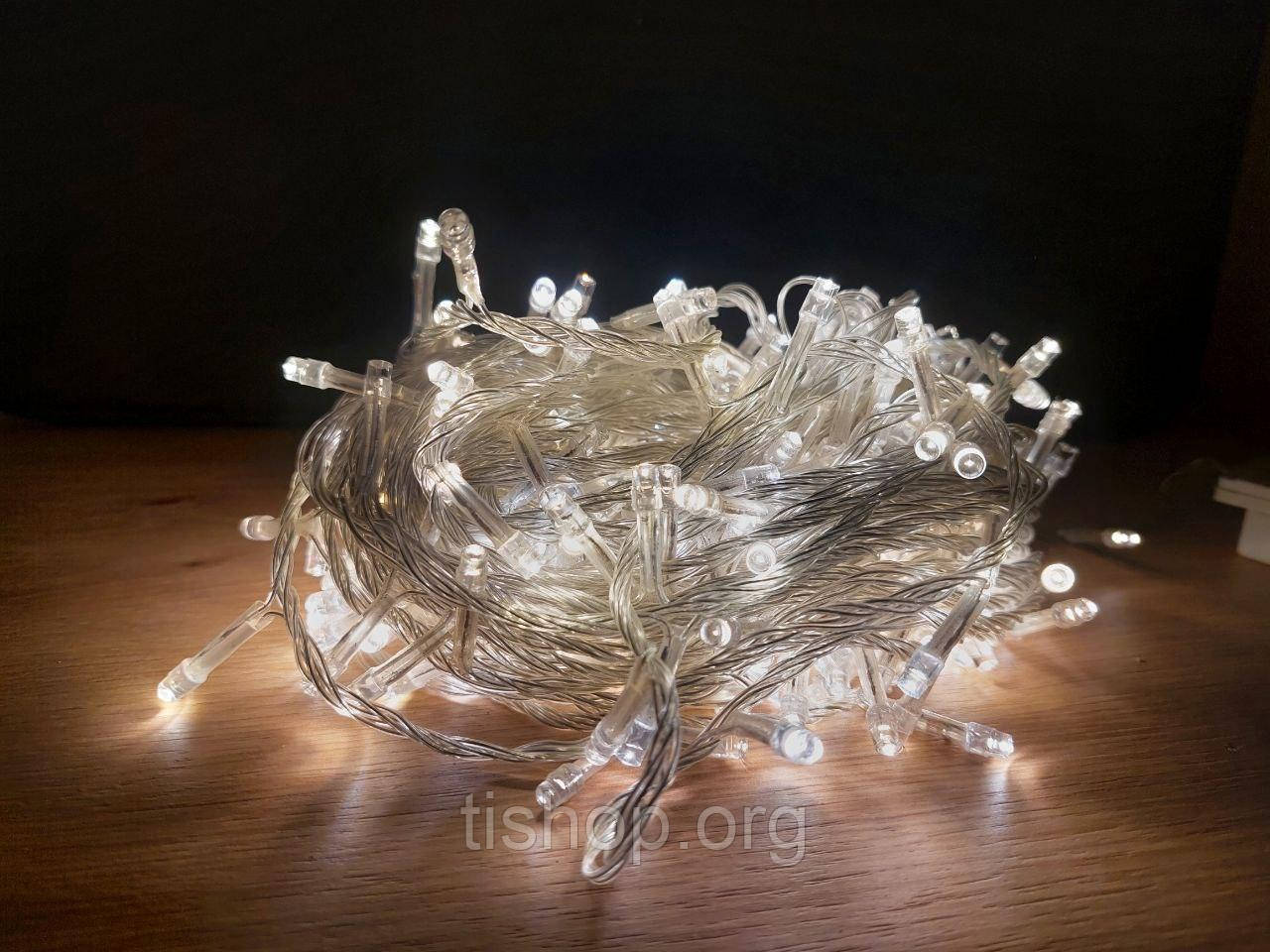 Гирлянда 500 LED, белый теплый (прозрачный провод) - фото 1 - id-p1497210163