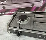 Плита газова настільна двоконфоркова Таганок Edenberg EB-62302 під балонний газ для дому, дави R_1577, фото 8