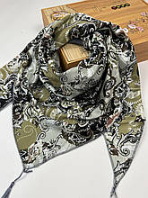 Тепла флісова косинка Блез 160*75 см оливковий 2326