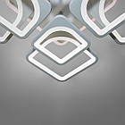 Світлодіодна люстра золото 190 Вт на пульті д/у з діммером і підсвічуванням основи колір каркасу сірий D-9171/4+4GR LED  3color, фото 3