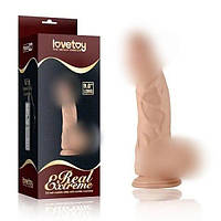 Фаллос-реалістик на присосці з яєчними Real Extreme 18+