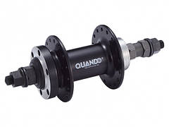 Втулка задн. Quando KT-TD6R MTB алюм. під Disk, нарізна Cr-Mo вісь, на гайках, 32 відв. чорн.