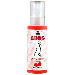 Масажне масло - EROS Lady Juicy Massage Strawberry, 125 ml 18+