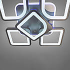 Світлодіодна люстра 80 Вт на пульті д/у з діммером і підсвічуванням основи колір коричневий D-MX3392/4+1S CF LED 3color dimmer, фото 2