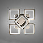 Світлодіодна люстра 80 Вт на пульті д/у з діммером і підсвічуванням основи колір коричневий D-MX3392/4+1S CF LED 3color dimmer, фото 3