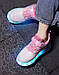 Роликові кросівки Led, що світяться, на 2 колесах у стилі Heelys, дитячі та підліткові, рожеві (RKL-22), фото 9