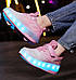 Роликові кросівки Led, що світяться, на 2 колесах у стилі Heelys, дитячі та підліткові, рожеві (RKL-22), фото 10