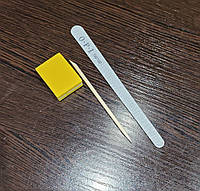 Одноразовый набор для маникюра 3в1-баф,апельсиновая палочка,пилка капля 120/150