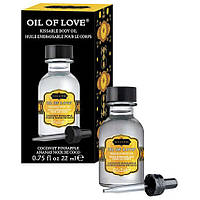 Масло для ерогенних зон кокос та ананас - Oil of Love, 22 ml 18+