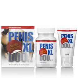 Крем і таблетки для поліпшення ерекції Penis XL DUO Pack, 30 шт. 30 мл 18+