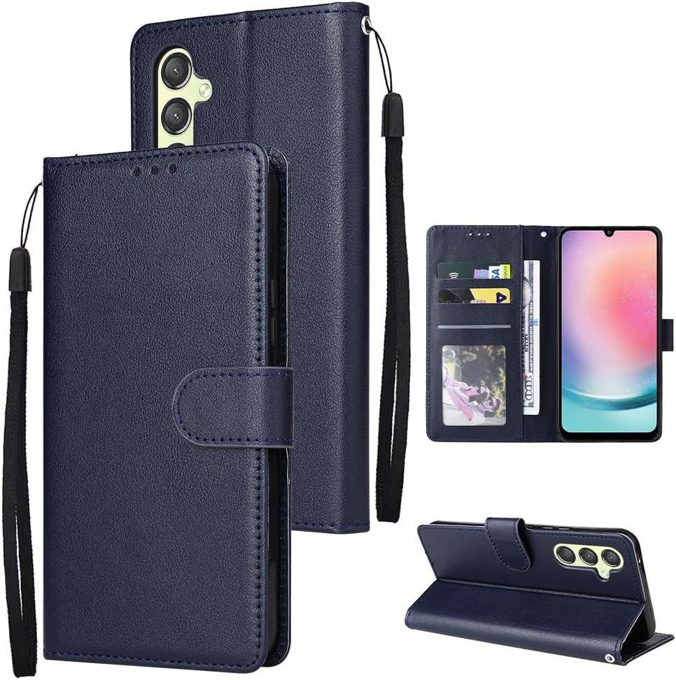 Чохол-книжка для Samsung Galaxy A55 5G синій ремінець на руку