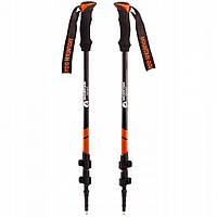 Треккинговые палки Goat Peak+ Mountain MG0006, 60-135 см, Black/Orange, Land of Toys