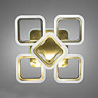 Світлодіодна люстра 65 Вт на пульті д/у з діммером і підсвічуванням основи колір каркасу бронза D-MX3511/4+1S BR LED 3color dimmer, фото 3