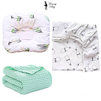 Постельное белье в детскую кроватку Набор 3в1 RoyalBaby №5 Детская постель для новорожденных комплект