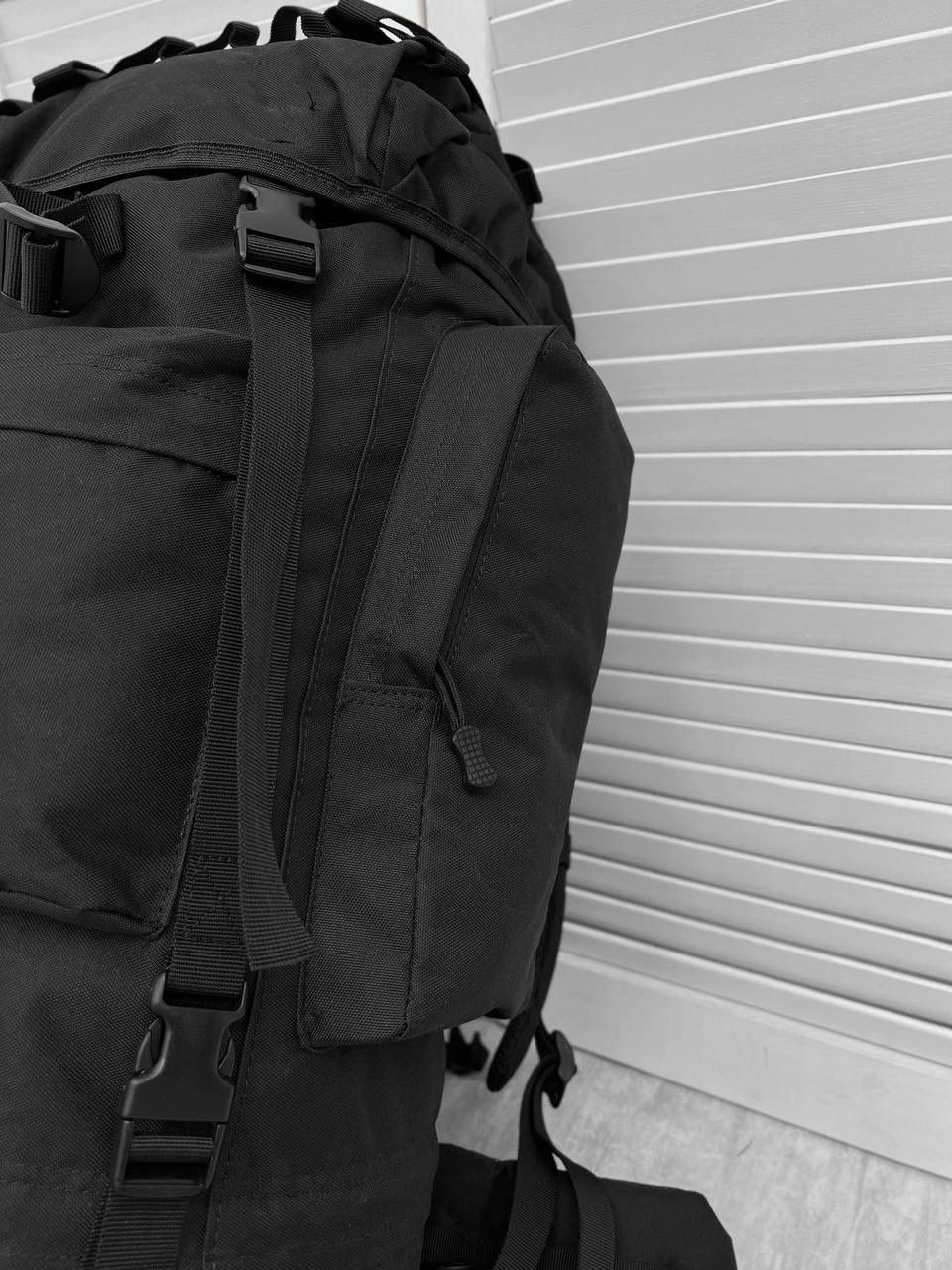 Большой походный туристический рюкзак с металлическим каркасом черный 80 л - фото 3 - id-p1963698376