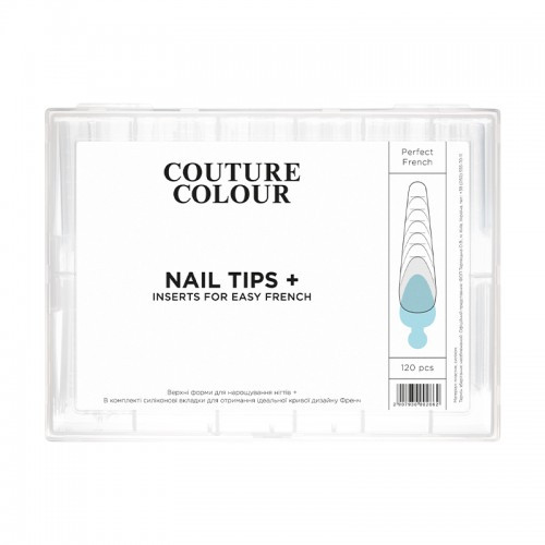 Форми верхні для нарощування Couture color Nail Tips + Inserts for Easy French 120 шт, фото 1