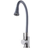 Кухонний змішувач Globus Lux Alpen SBT1-203SA-G03 гнучкий сірий, фото 4