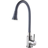 Кухонний змішувач Globus Lux Alpen SBT1-203SA-G03 гнучкий сірий, фото 5