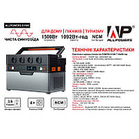 Портативна зарядна станція ALLPOWERS S1500