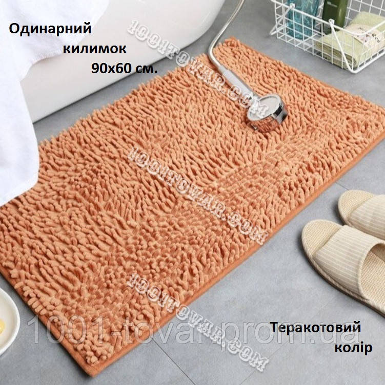 Одинарный коврик из микрофибры "Макароны" или "Дреды" в ванную и туалет, 90х60 см., сиреневый - фото 9 - id-p1963769872