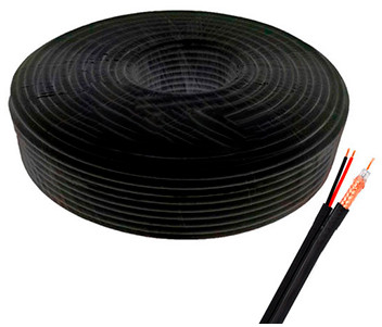 Кабель комбінований бухта 100 м RG590-CU PE+2*0.5, фото 1