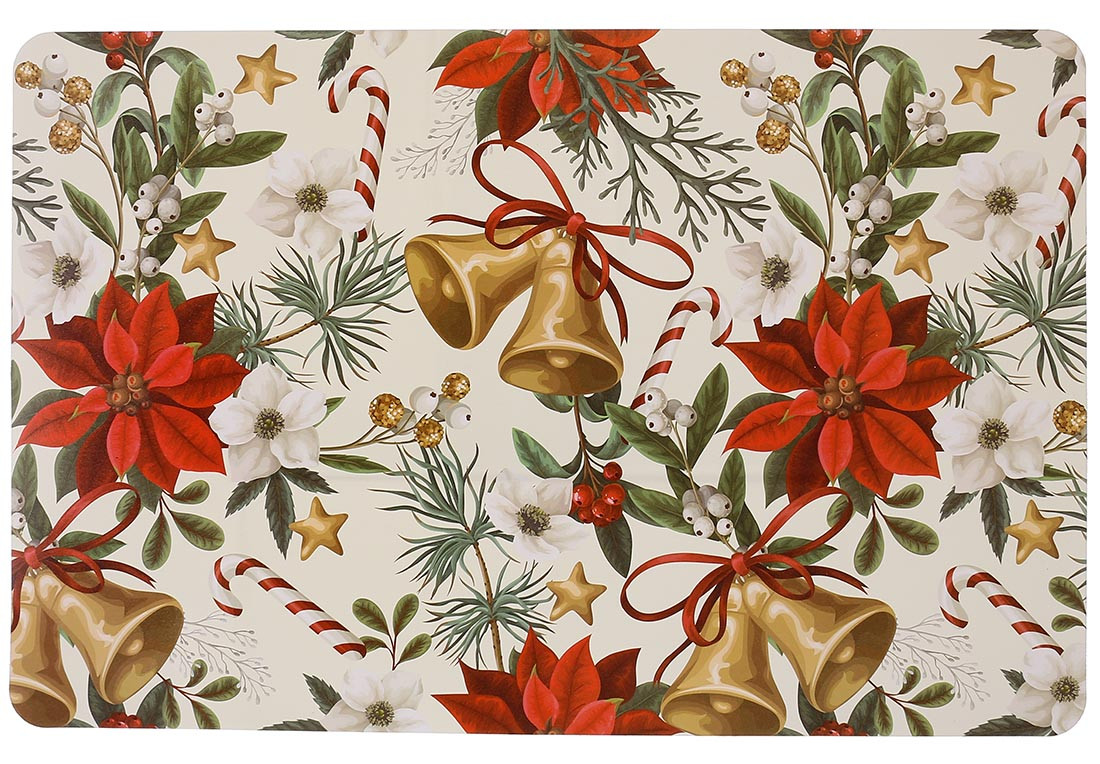 Серветка сервірувальна (плейсмат) Happy holidays 43*28см 445-088 - 12 шт УПАКОВКА ТОВАР ВІД Оновлення!
