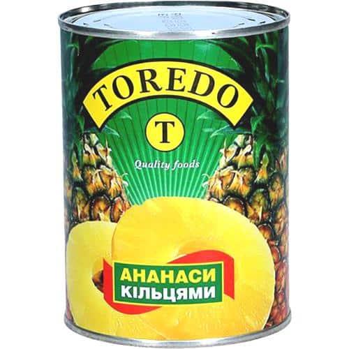 Ананаси кільцями Toredo 565г