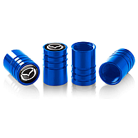 Захисні ковпачки на ніпель із лого Mazda Alitek Long Blue Мазда — 4 шт.