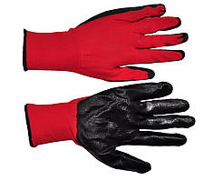 Рукавиці "СТРЕЙЧ" ЛЮКС червона з чорною заливкою (12шт) ПТ-7199