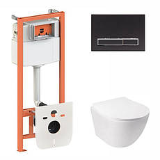 Готове рішення Qtap для ванної кімнати: підвісний унітаз Jay Ultra Quiet + комплект інсталяції Nest 4 в 1