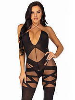 Бодістокінг Leg Avenue Illusion halter bodystocking One size Black, доступ, фото 6