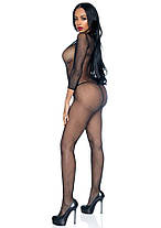 (SALE) Leg Avenue Catch Me Fishnet Bodystocking Black O/S, фото 5