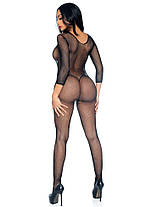 (SALE) Leg Avenue Catch Me Fishnet Bodystocking Black O/S, фото 6