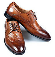 Чоловічі туфлі дербі Істборн TANNER 46 Коричневі GS, код: 2630535